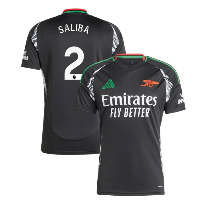 SALIBA Arsenal 2024/25 Away Replica Jersey - Black
