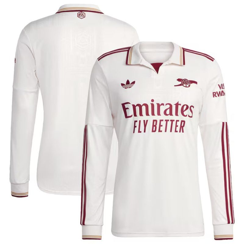 Arsenal 2025/26 Third Long-Sleeve Jersey - White