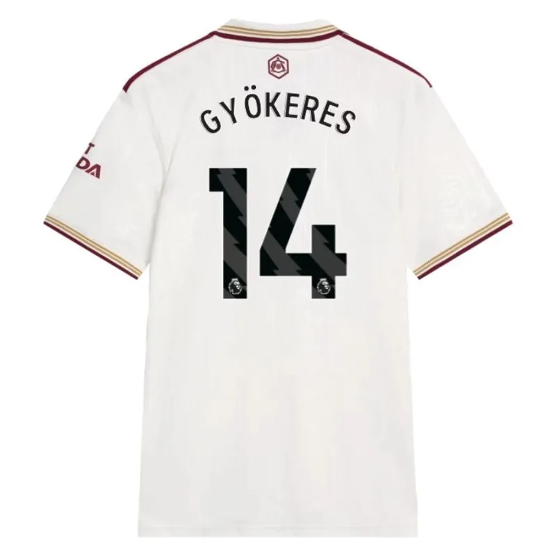 Arsenal GYOKERES 2025/26 Troisième maillot - Blanc