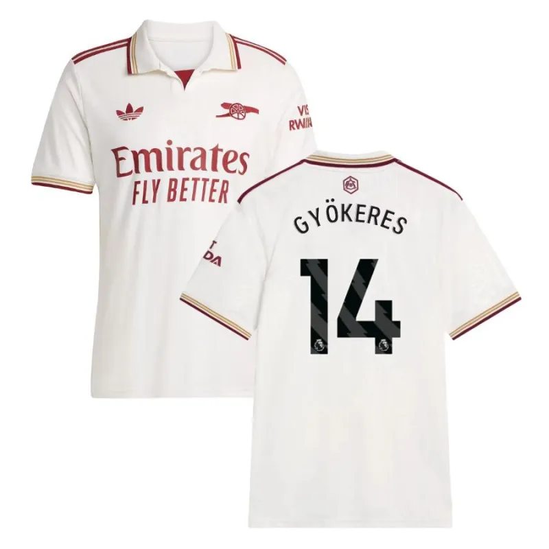 Arsenal GYOKERES 2025/26 Troisième maillot - Blanc