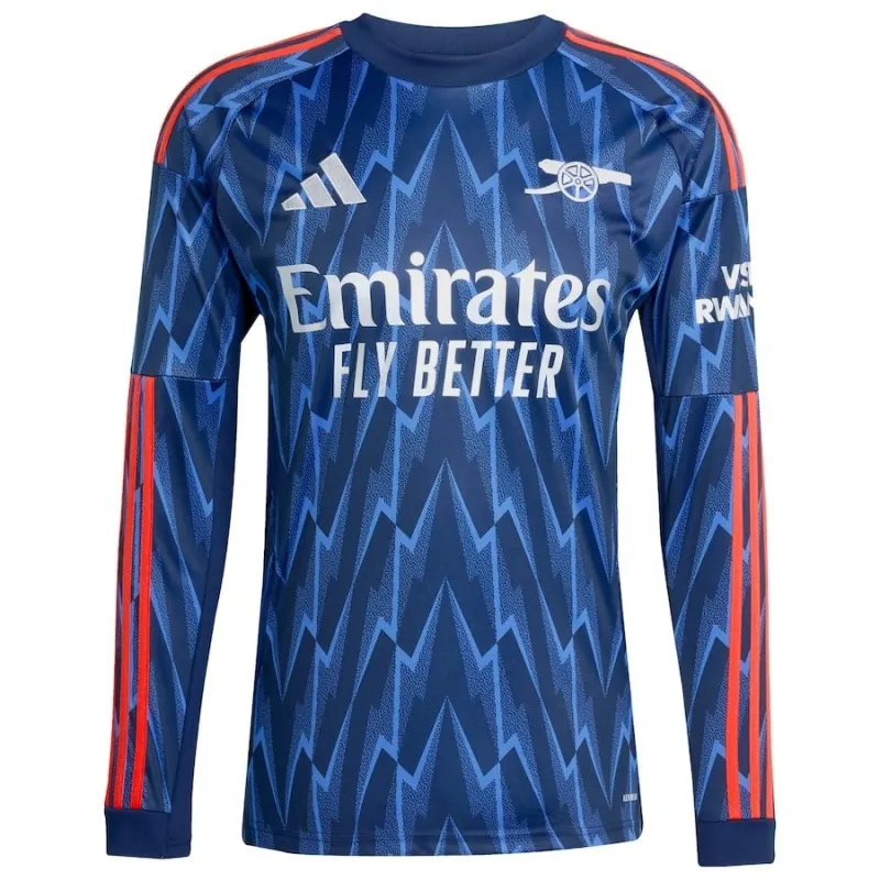 Arsenal 2025/26 Auswärts-Langarm-Trikot - Blau