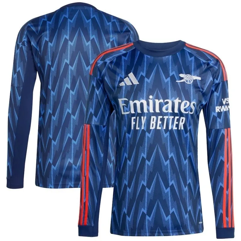 Arsenal 2025/26 Auswärts-Langarm-Trikot - Blau