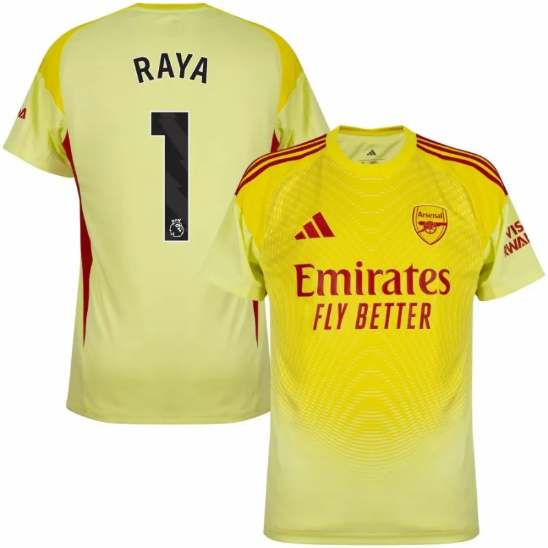 Arsenal Raya 2025/26 Home Goalkeeper Jersey Yellow