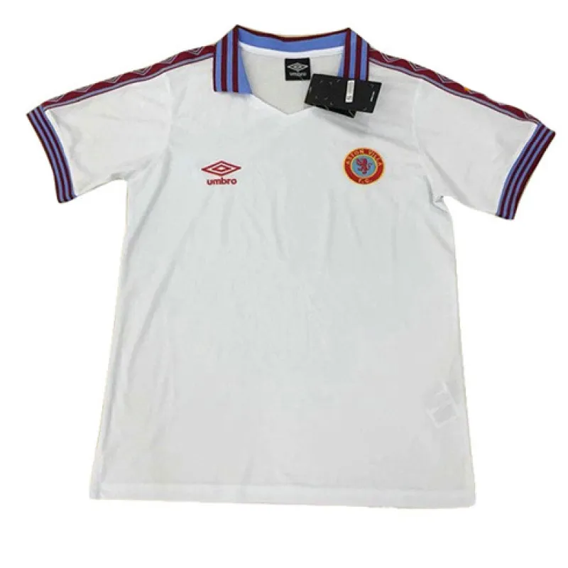 Camiseta retro de Aston Villa 1980 - Blanca