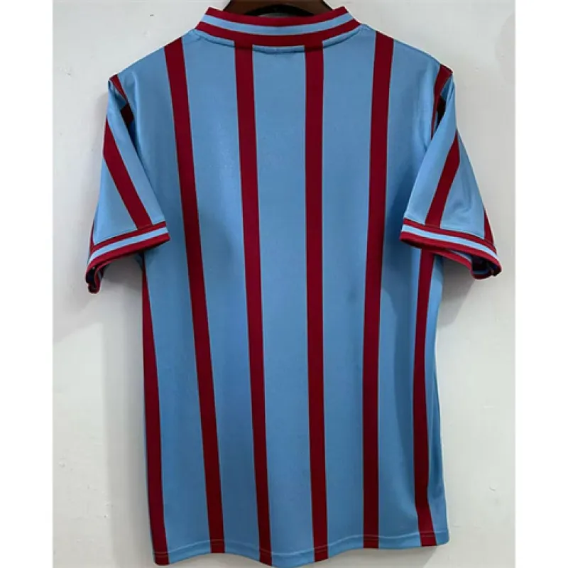 Camiseta retro de partido de casa de Aston Villa 1957 - Azul
