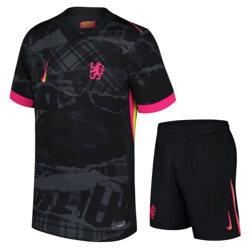 Ensemble maillot pour enfants troisième de Chelsea 2024/25 - Noir