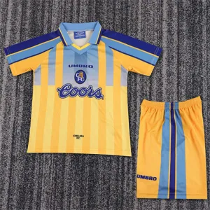 Maglia retro per bambini di Chelsea 1995 - 97 per partite fuori casa - Giallo