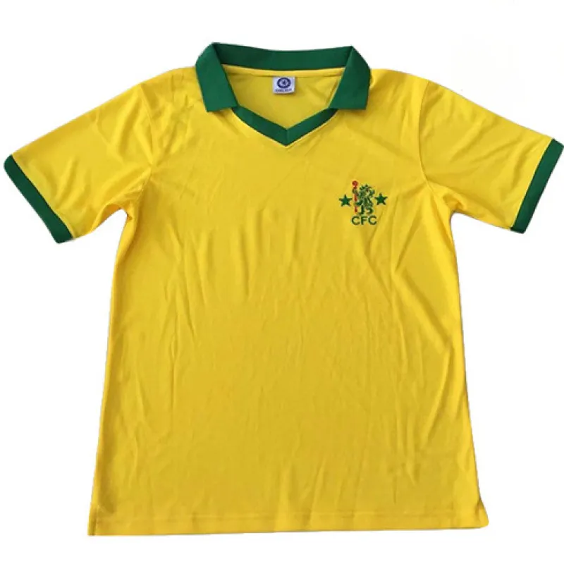 Maglia retro per bambini di fuori casa di Chelsea 1980 - Gialla