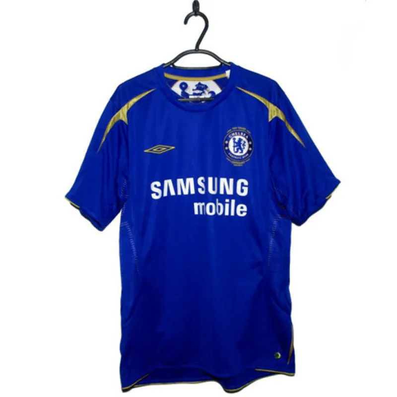 Maillot rétro de domicile de Chelsea 2005 - 06 - Bleu