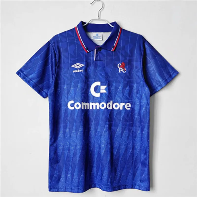 Maillot rétro de domicile de Chelsea 1989 - 1991 - Bleu