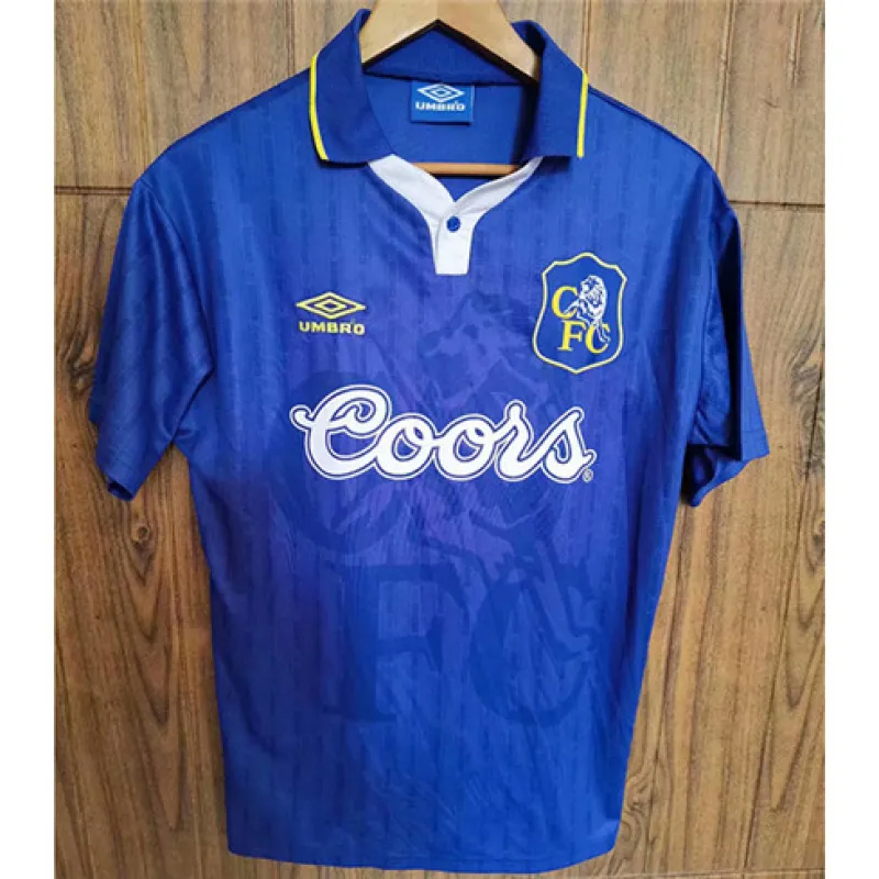 Maillot rétro de domicile de Chelsea 1997 - 1998 - Bleu