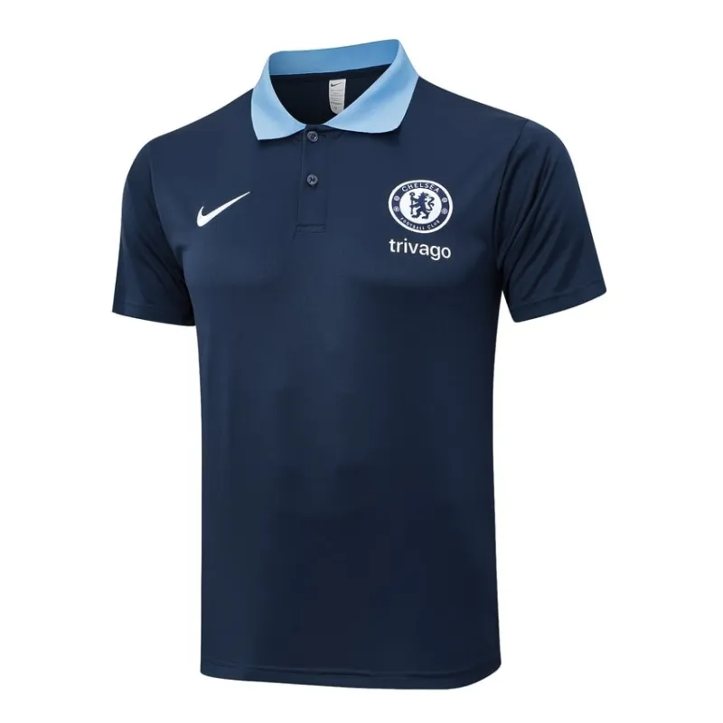 Chelsea 2024/25 Polo - Trainingsjersey + Hosen - Navyblau