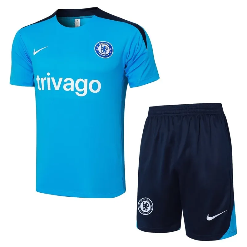 Chelsea 2024/25 Trainingsanzug + Shorts - hellblau
