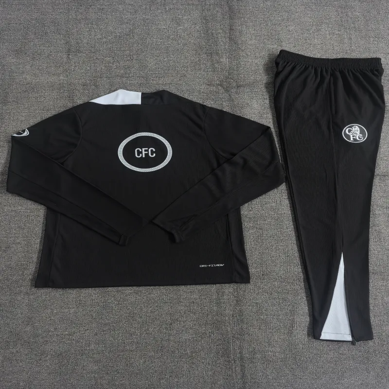 Chelsea 2025/26 Kinder Sportanzug Schwarz