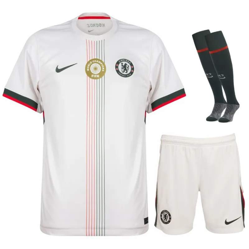 Chelsea Club World Cup Champions Kids' Jersey Set 2025 Away - White