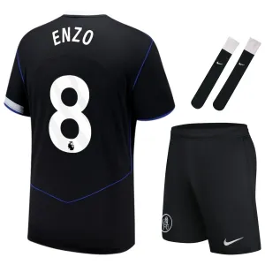 Chelsea ENZO 2025/26 Drittes Kinder-Trikot-Set - Schwarz