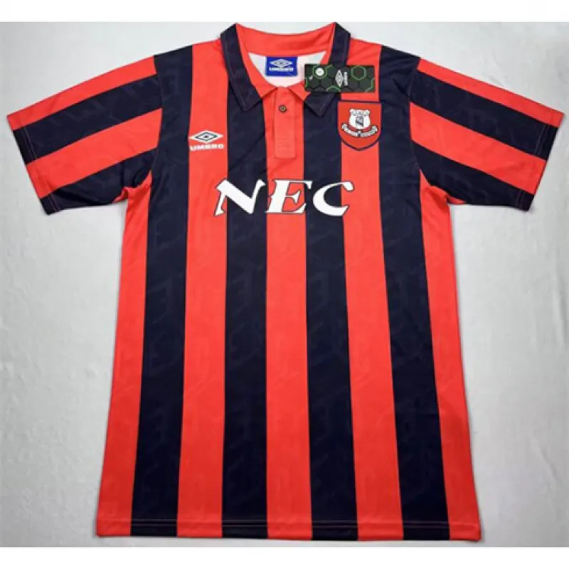 Camiseta de fuera retro de Everton 1992-94 - roja