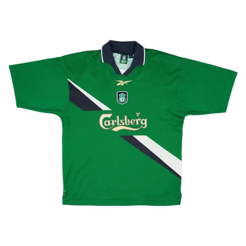 Liverpool HYYPIA 1999/2000 Maillot extérieur rétro - Vert
