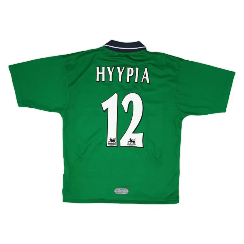 Liverpool HYYPIA 1999/2000 Maillot extérieur rétro - Vert