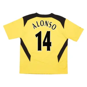 Liverpool ALONSO 2004 2006 Maillot extérieur rétro - Jaune
