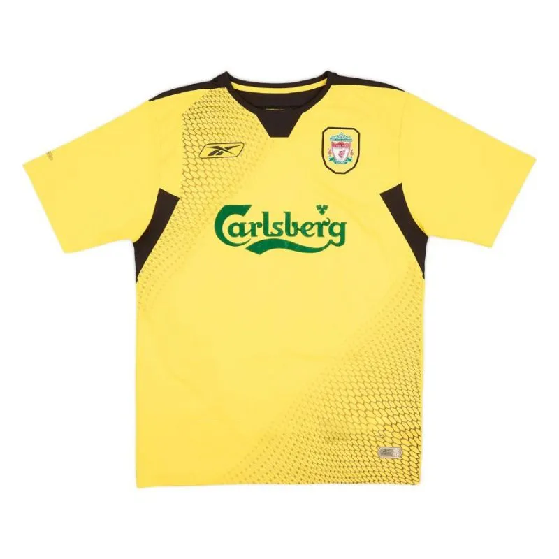 Liverpool CARRAGHER 2004 2006 Maillot extérieur rétro - Jaune