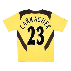 Liverpool CARRAGHER 2004 2006 Maillot extérieur rétro - Jaune