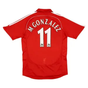 Liverpool M.GONZALEZ 2006 2008 Maillot domicile rétro - Rouge