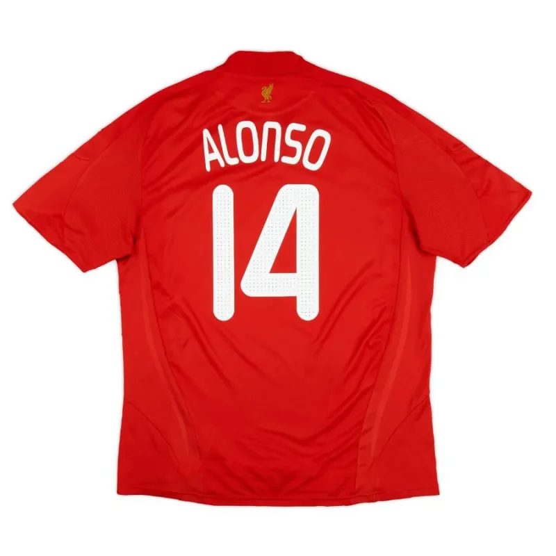 Liverpool ALONSO 2008 2010 Retro-Heimtrikot - Rot