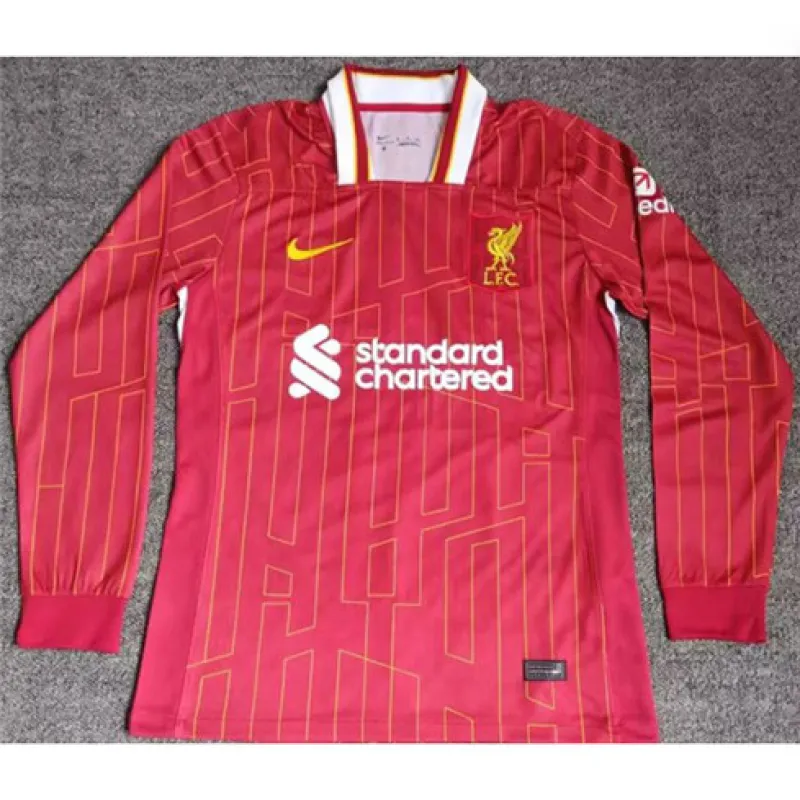 Liverpool 2024/25 Heimlangarmtrikot - Rot