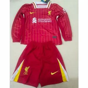 Liverpool 2024/25 Home Children's Long Sleeve Jersey - Red