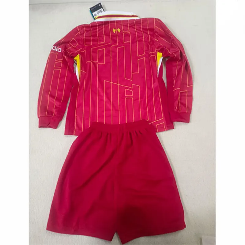 Liverpool 2024/25 Heim-Kinderlangarmtrikot - Rot
