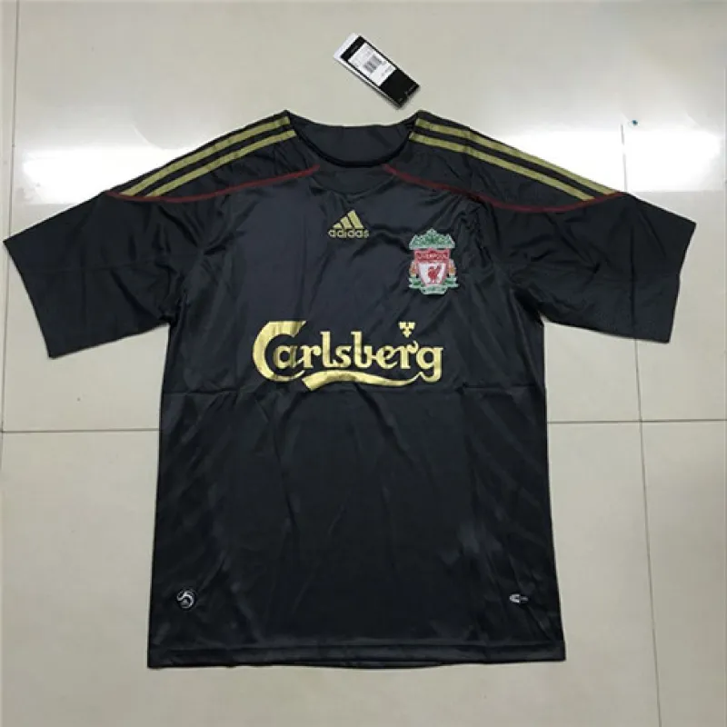 Maillot rétro extérieur de Liverpool 2009/10 - Noir