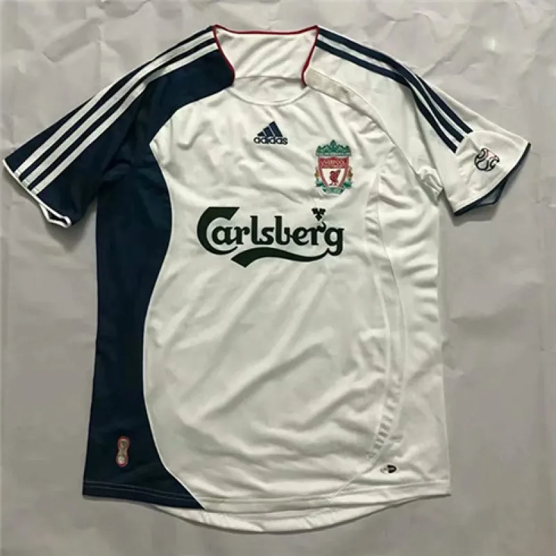 Camiseta retro de fuera de casa de Liverpool 2006-07 - Blanca