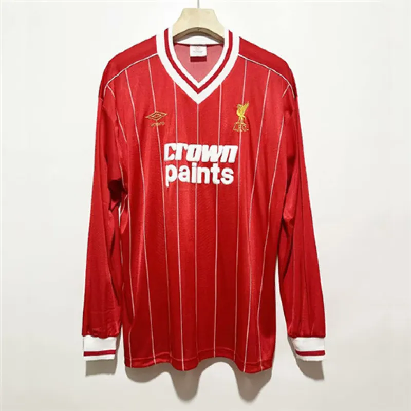 Maillot du domicile rétro à manches longues de Liverpool 1982/83 - Rouge