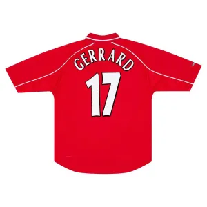 Steven Gerrard Liverpool 2000/02 Retro Home Jersey - Red