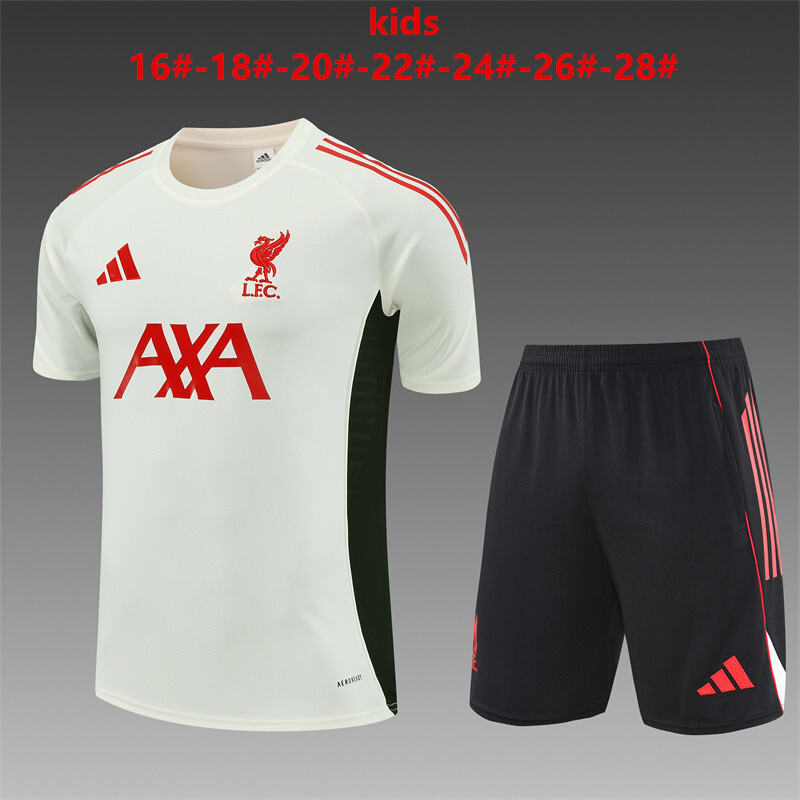 Liverpool 2025/26 Kids Training Set Cream