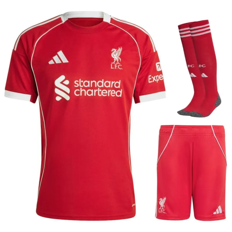 Liverpool 2025/26 Conjunto de camiseta de casa para niños - Rojo