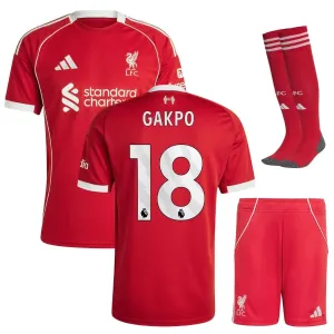 Liverpool GAKPO 2025/26 Kids' Home Jersey Set - Red