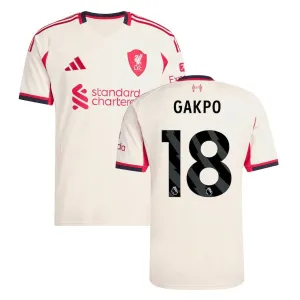 Liverpool GAKPO 2025/26 Away Jersey - White