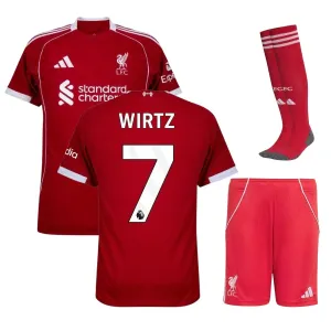 Liverpool WIRTZ 2025/26 Home Kids Kit - Red