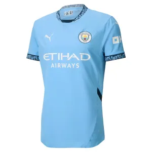Maglia di campo di casa della versione giocatore di Manchester City 2024/25 - Blu