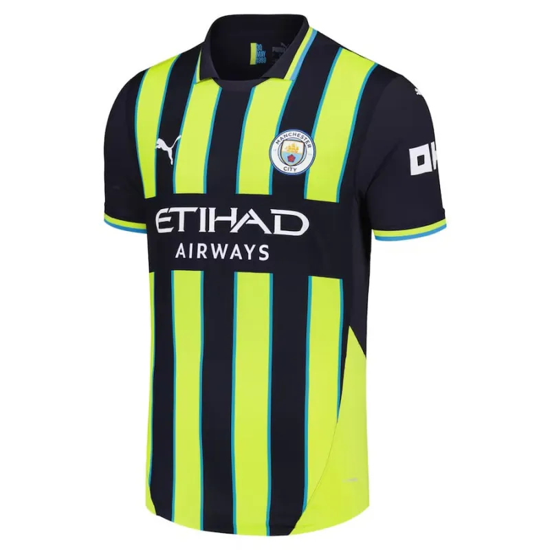 Camiseta de visita de la versión jugador de Manchester City 2024/25 - Negro/Verde