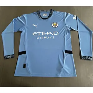 Maglia a maniche lunghe di campo di casa di Manchester City 2024/25 - Blu