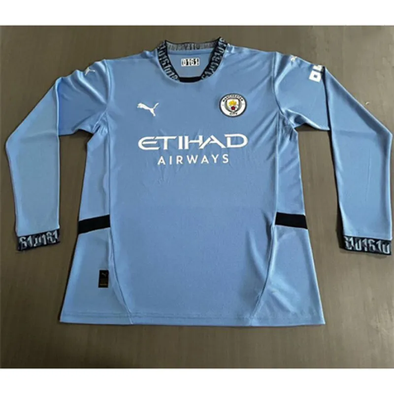 Manchester City 2024/25 Home Long-Sleeved Jersey - Blue