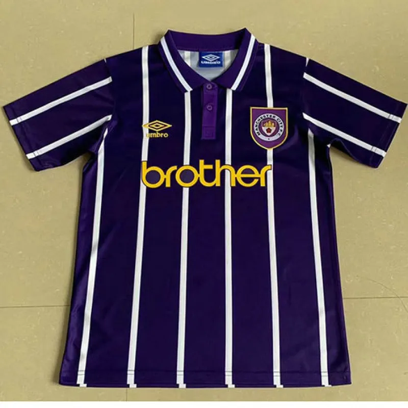 Maglia di trasferta retrò di Manchester City 1993 - Blu