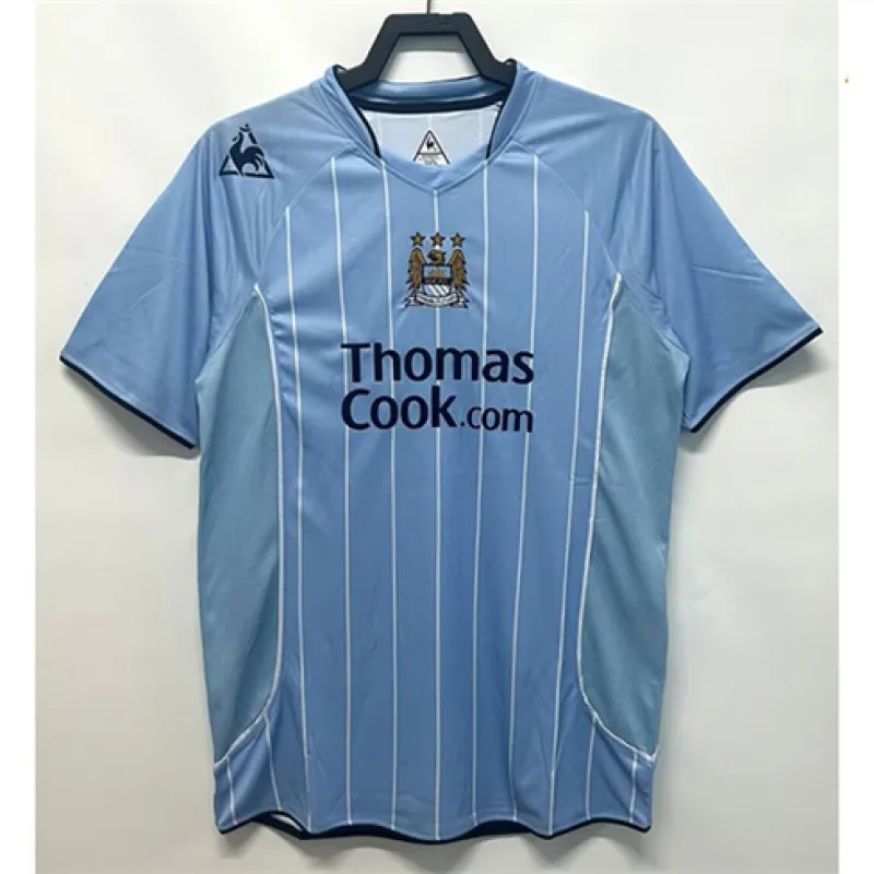 Maillot domicile rétro de Manchester City 2007/08 - Bleu