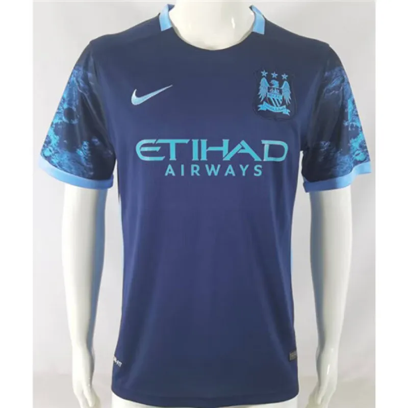 Manchester City 2015/16 Away Retro Jersey - Blue