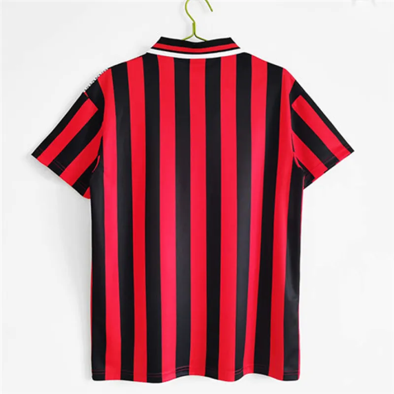 Manchester City 1994 - 96 Away Retro Jersey - Red/Black