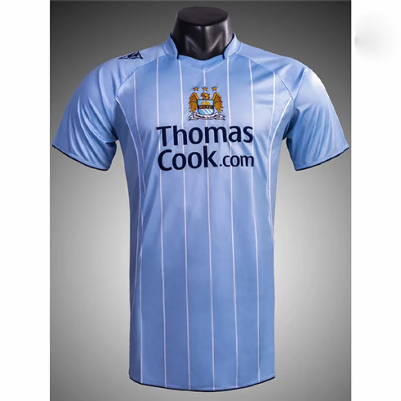 Camiseta de campo de casa retró de Manchester City 2007/08 - Azul
