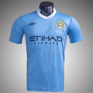 Maglia di campo di casa retrò di Manchester City 2011/12 - Blu